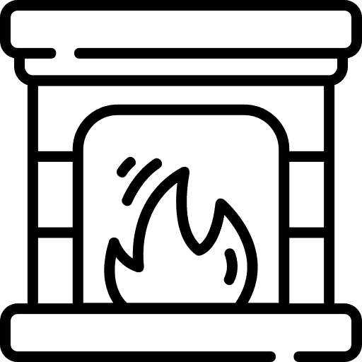 A simple black and white illustration of a cat.