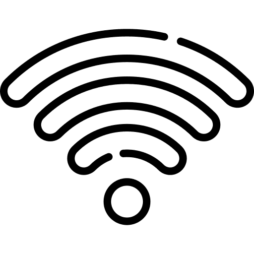 A simple black silhouette of a tree.