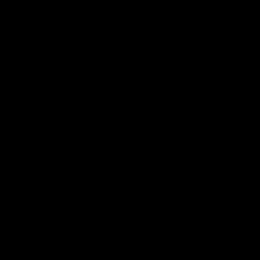 A stylized black silhouette of a cat sitting.