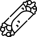 A simple black silhouette of a person running.