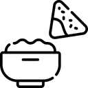 Black silhouette of an abstract mountain range.