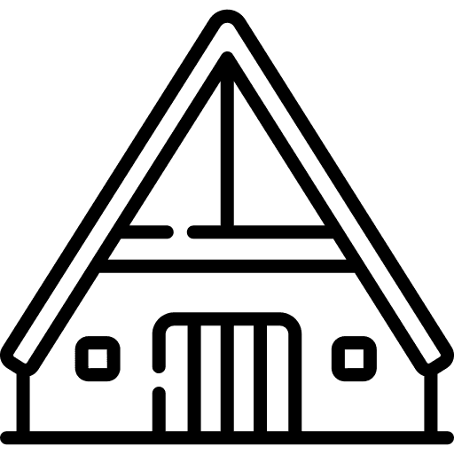 A simple black silhouette of a fish.