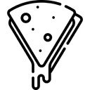 A simple black silhouette of a light bulb.