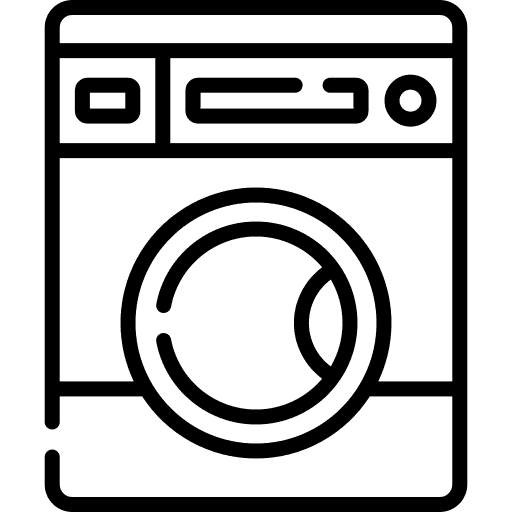 A stylized black silhouette of a whale.