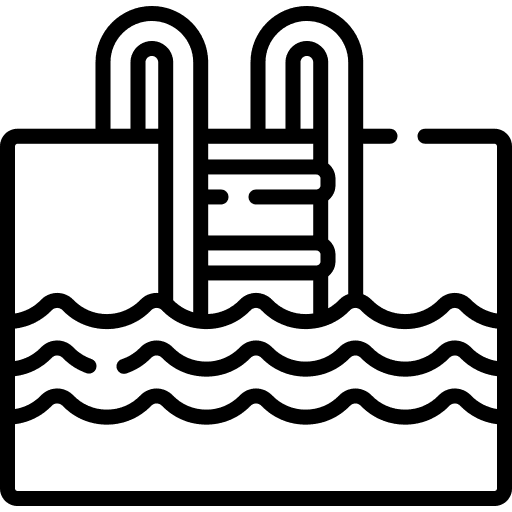 A simple silhouette of a cat sitting upright.
