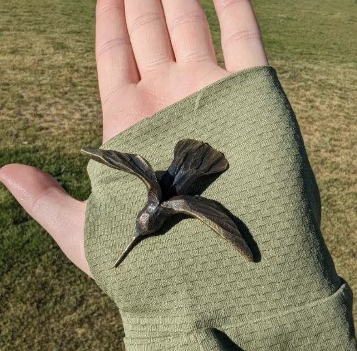 An iron hummingbird made by a Zion Ponderosa blacksmith