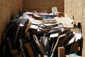 Recycle cardboard bin