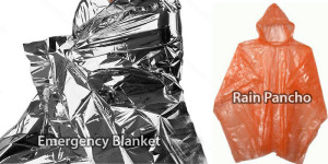 Foil blanket and rain pancho