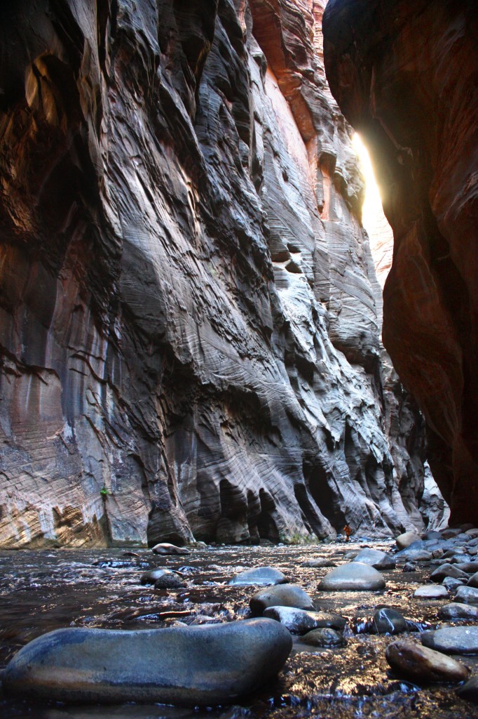 Slot canyon in the Narrows
