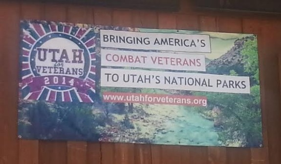 Utah For Veterans Sign on our Recreation Barn