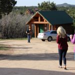Family vacationing at cowboy cabins near Zion