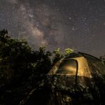 Outdoor enthusiast camping under the stars