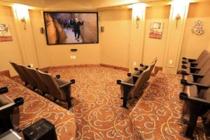 a private home theater at Zion Ponderosa Ranch