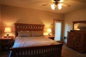 a king sized bed in a vacation home near zion ponderosa ranch