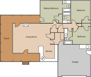 floor plan of a rental home near zion national park