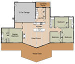 the floor plan of a vacation house at zion ponderosa ranch