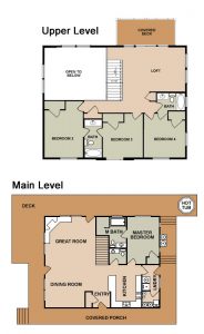 the floorplan of a vacation home at zion ponderosa ranch