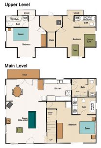 a floor plan of a vacation home near zion national park