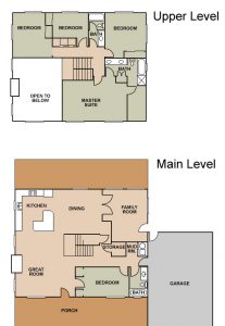 a detailed picture of the floor plan of rental home 725