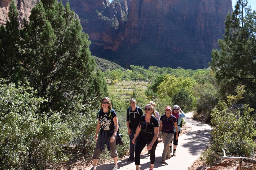 Women's Retreat hike in Zion