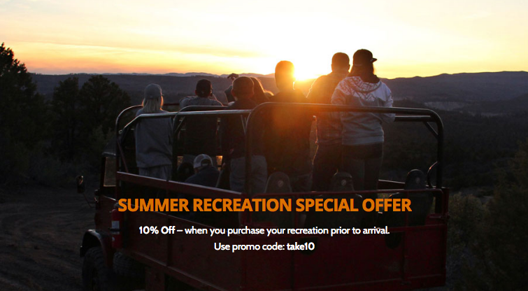 Zion Crest Campground Summer Recreation Offer