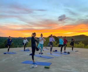 Sunset Yoga at Zion Ponderosa