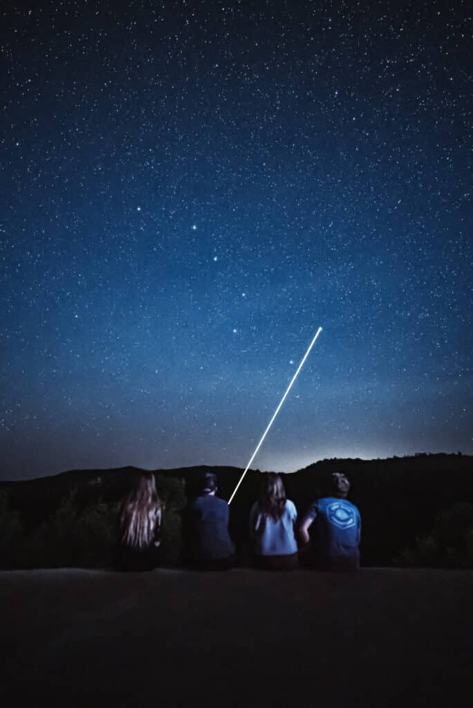 People stargazing in East Zion