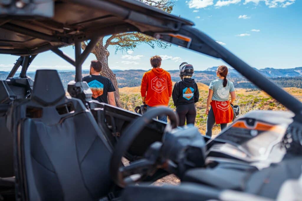People and kids on a UTV adventure in East Zion