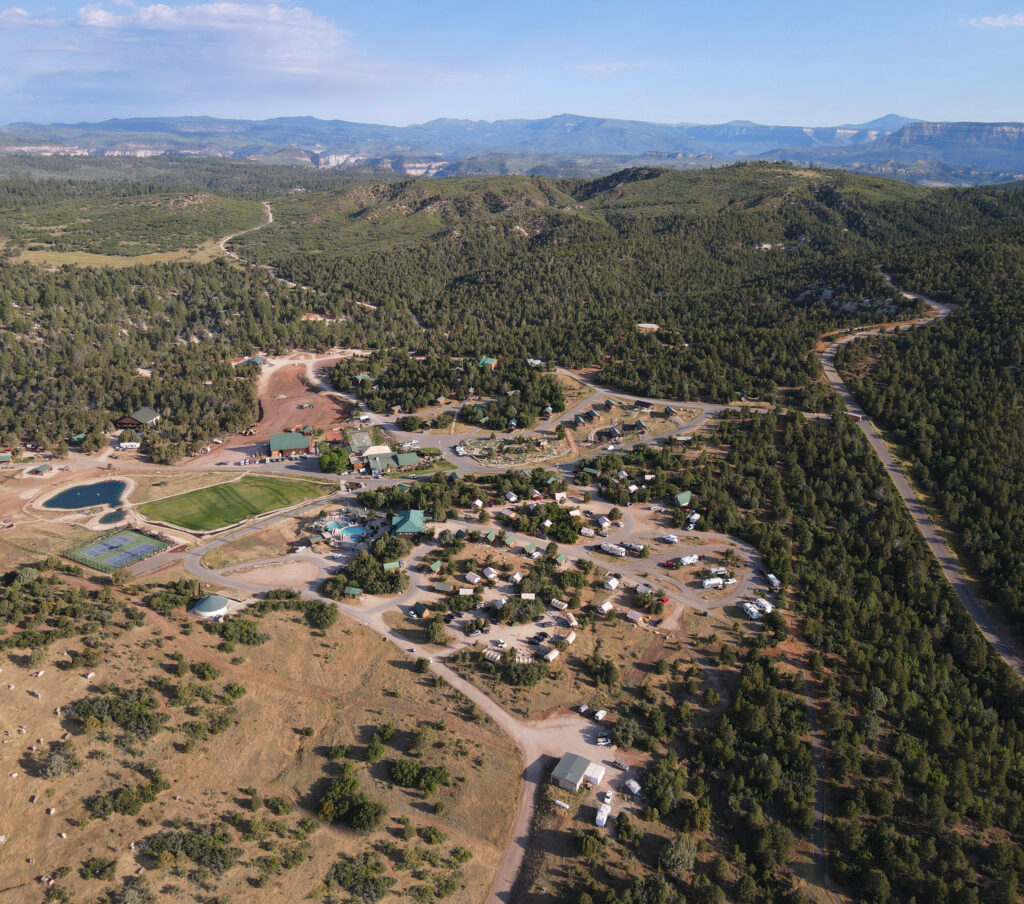aerial view of zion ponderosa
